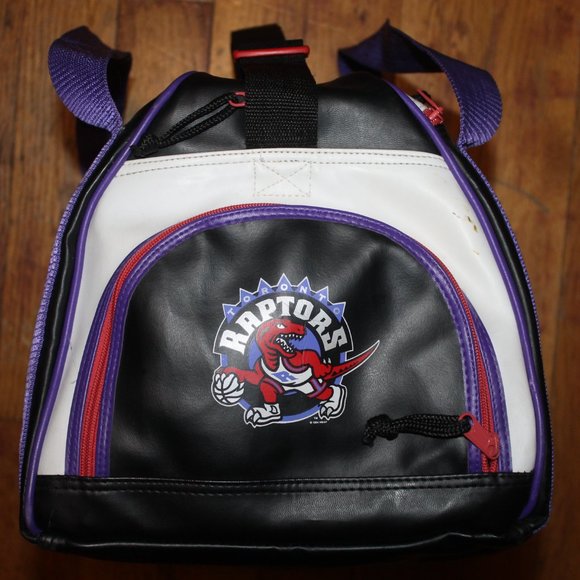 Vintage 1994 Toronto Raptors Leather Duffle Bag - Picture 3 of 8